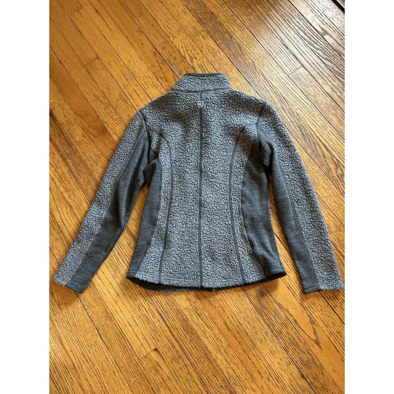 Kuhl Jacket Womens Small Gray Full Zip Fleece Sweater Warm Outdoors Hiking - Image 5