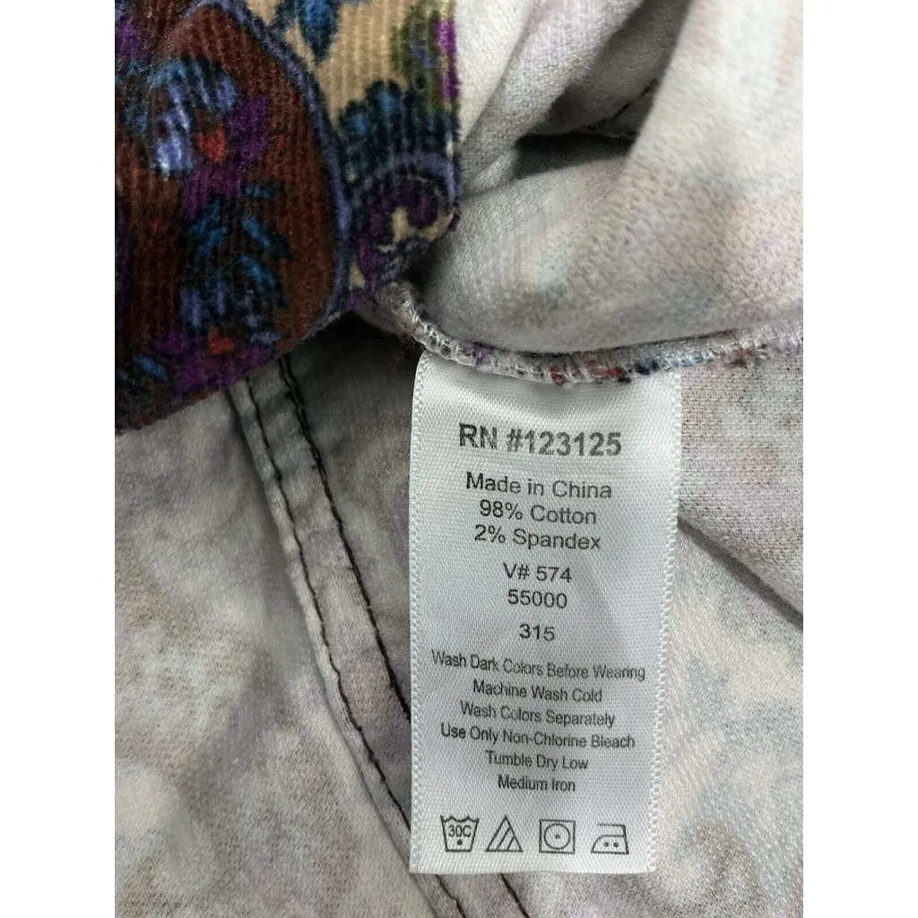 Womans Coldwater Creek Ps Cordurory Multicolor Bike Jacket - Image 4