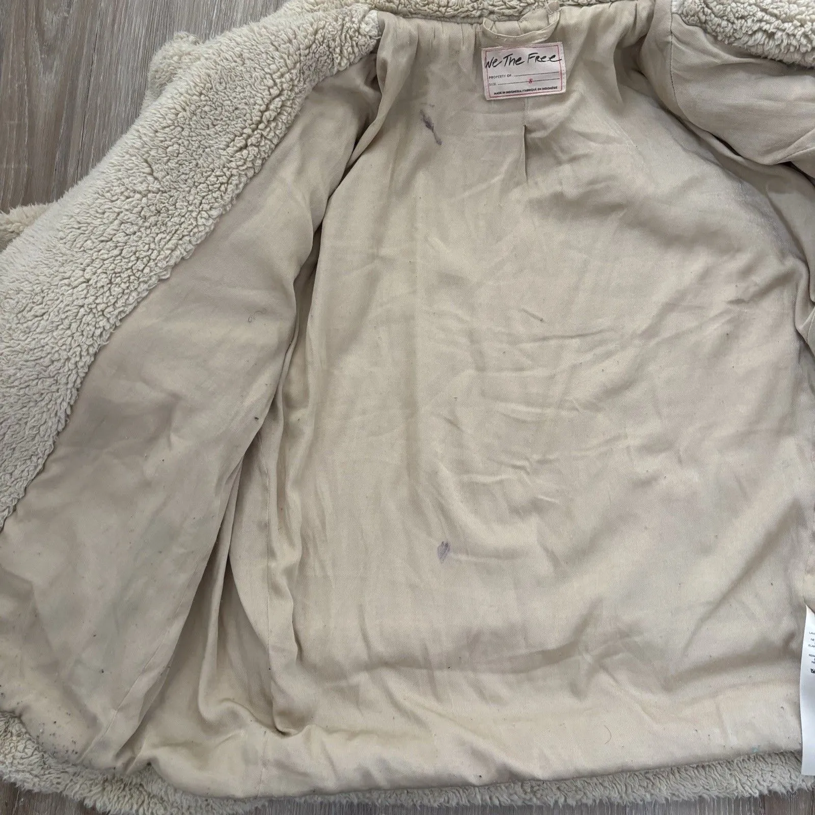 Free People Sherpa Jacket Womens Size Small So Cozy Slouchy Fleece Moto Jacket - Image 7