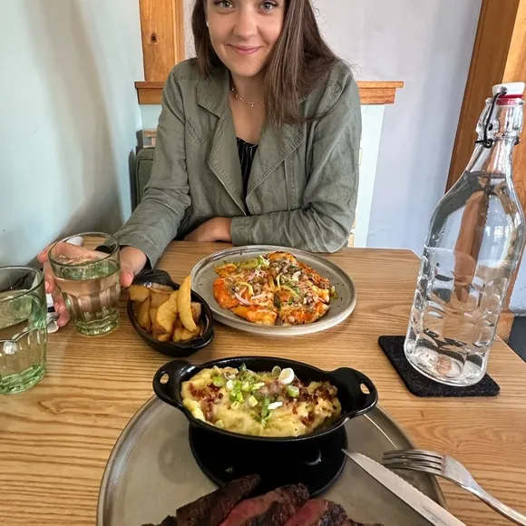 Derek Heart Linen Olive Green Zip-Up Moto Jacket / Size L - Image 2