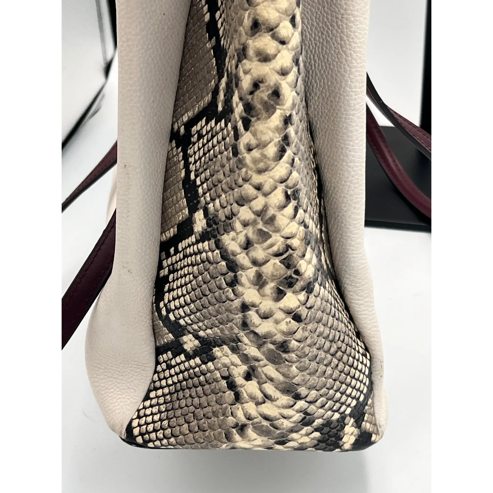 Kate‎ Spade New York Monet 3-compartment Purse White Snakeskin w/Python Wallet - Image 13