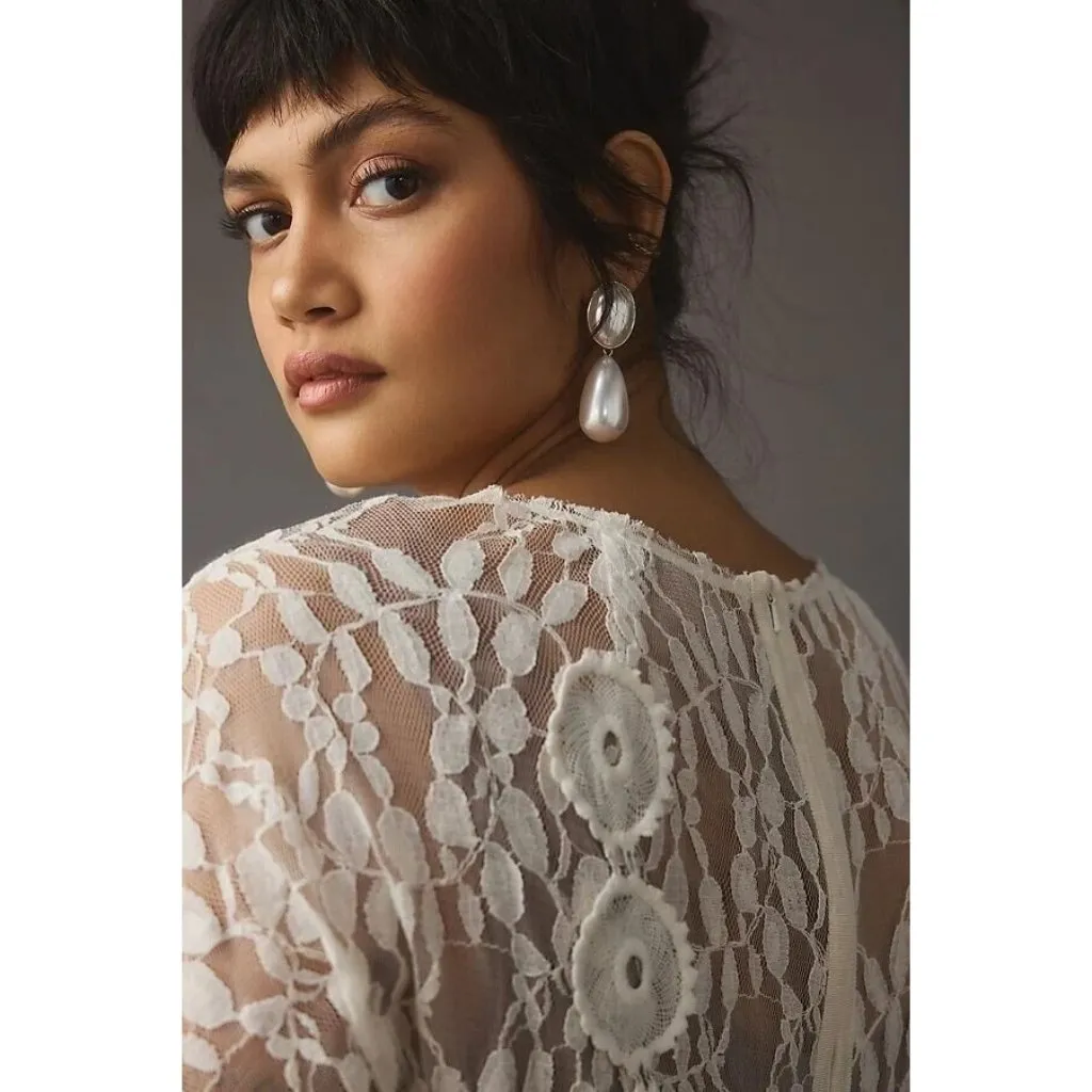 NWT Anthropologie Beguile by Byron Lars Carissima Sheath in Ivory Dress 20W $258 - Image 8