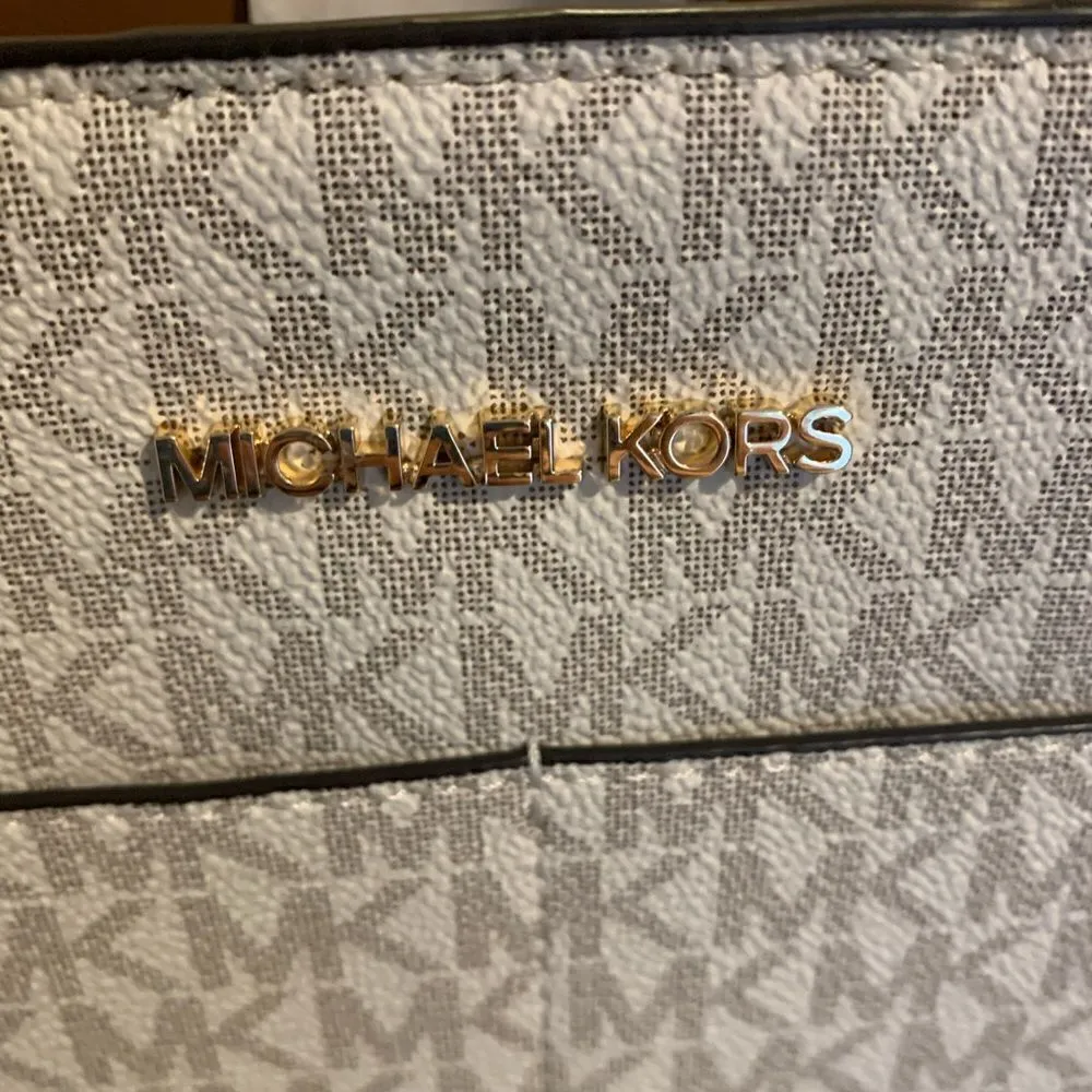 MICHAEL KORS JET SET LARGE TOTE BAG VANILLA SIGNATURE - Image 3