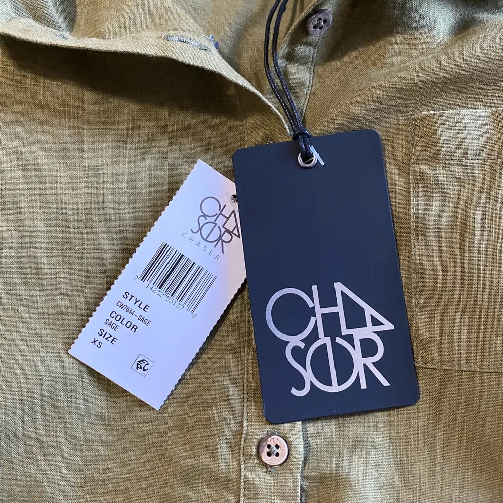 Chaser Long Sleeve Button Down Shirt in Sage Size XS - Image 8