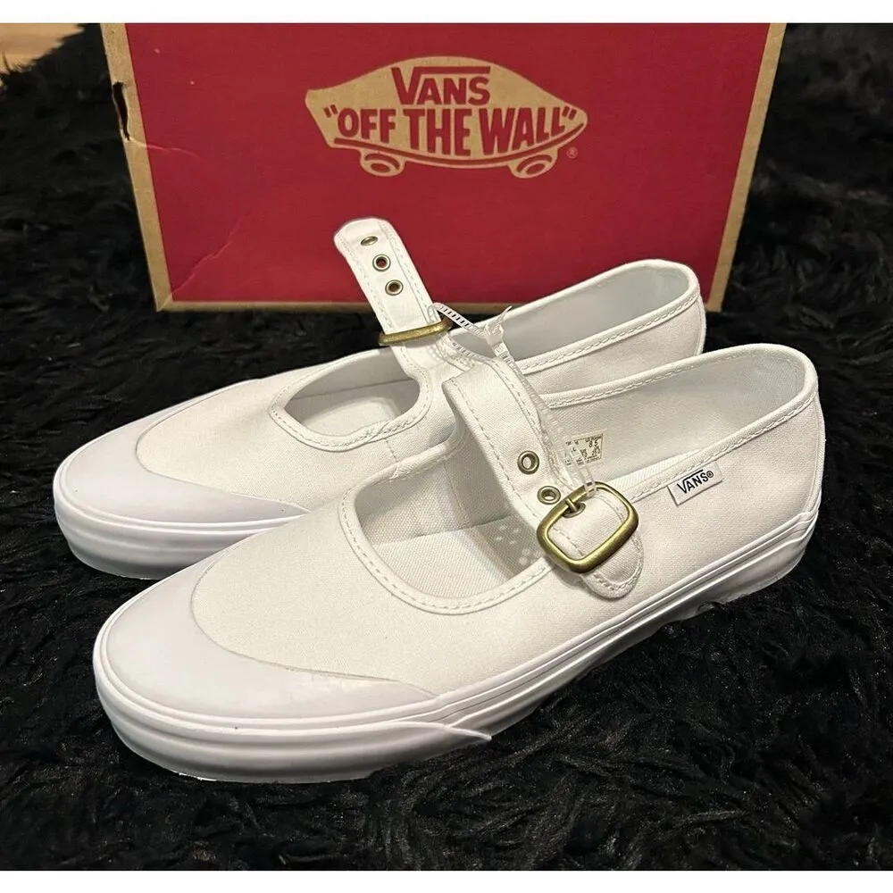 VANS Mary Jane white shoes sneakers women’s 8.5 new - Image 5