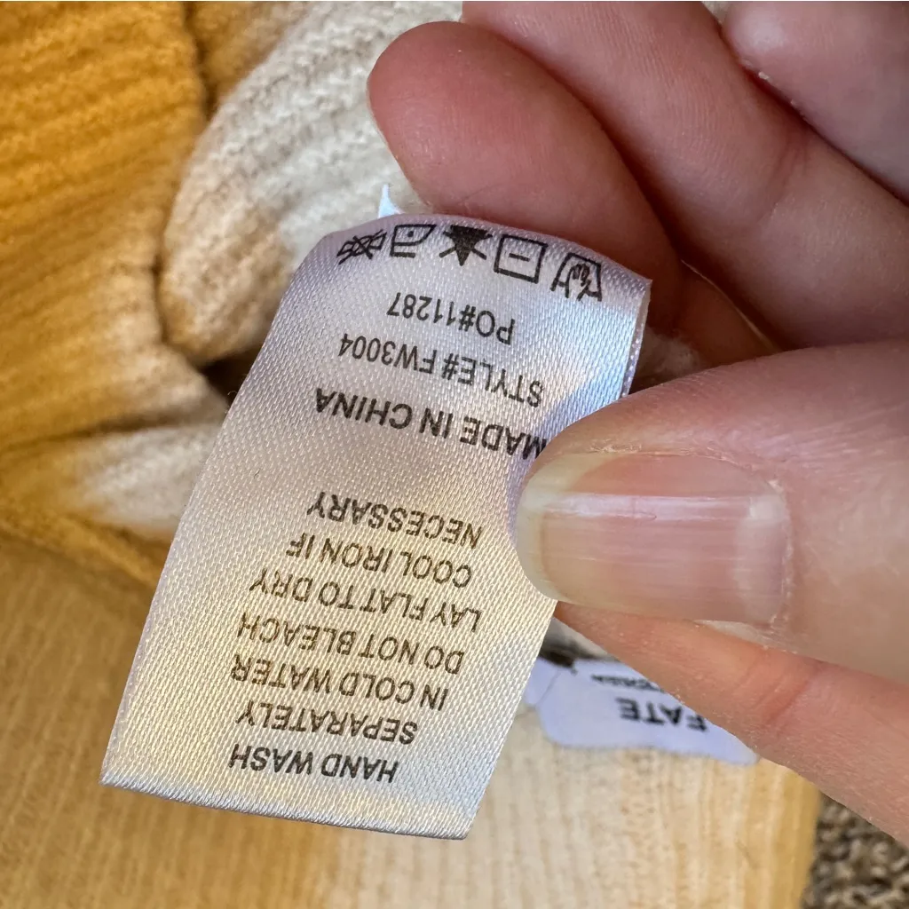 Fate Cream Tan Chunky Knit Jogger Sweatpants Womens M Cozycore Casual Fall Size M - Image 6