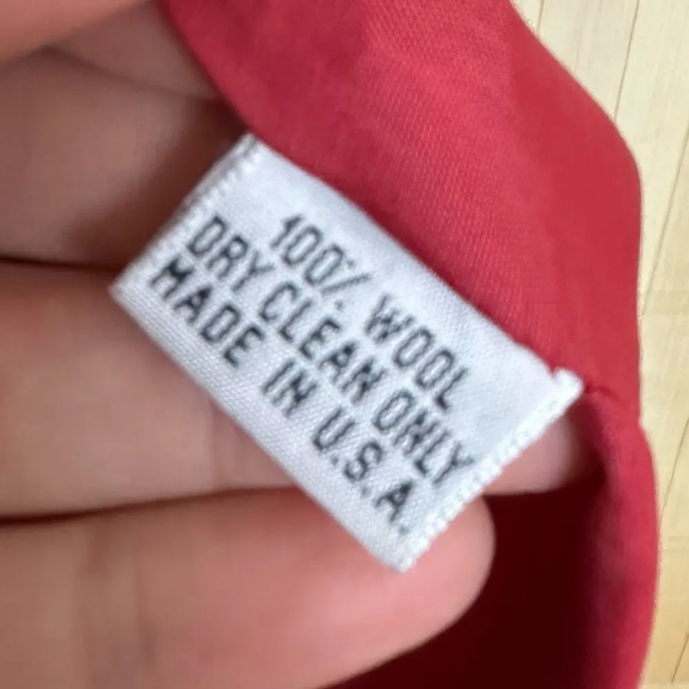 HENRI BENDEL Red Wool Skirt Suit Size 8 - Image 9