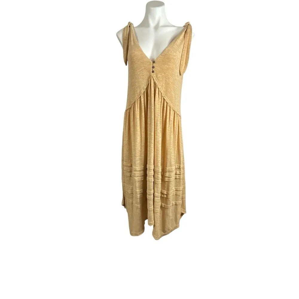 Free People Beach Breeze Maxi Oversized Dress in Dijon Mustard - Image 7