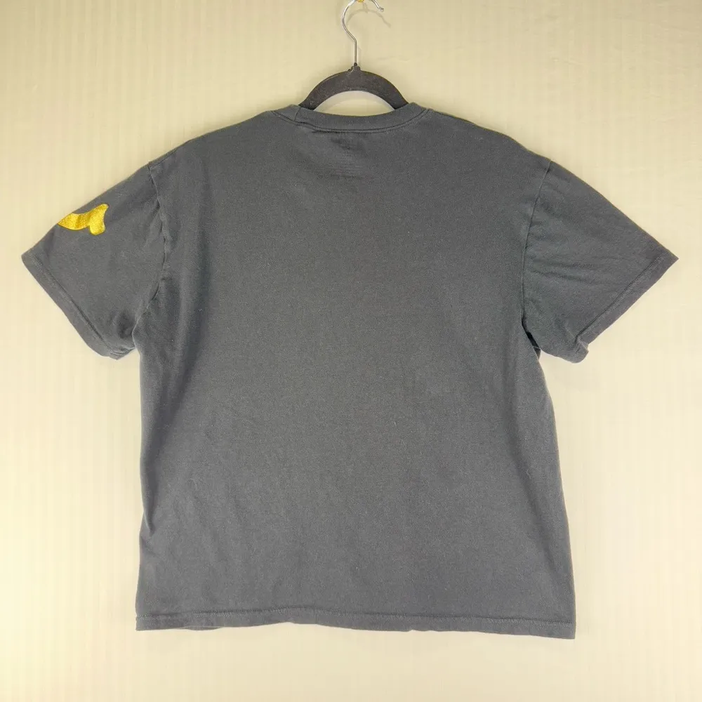 True Religion Black Crewneck Short-Sleeve T-Shirt Women’s Large Gold Horseshoe - Image 2