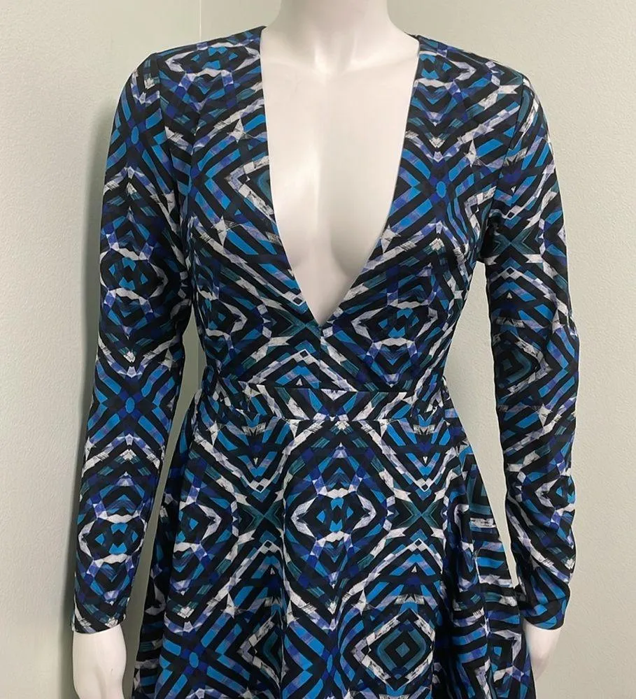 NBD x Revolve Mirage Dress Turquoise Geo size small NEW - Image 4