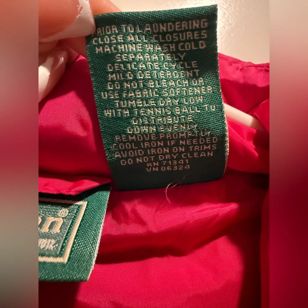 L.L Bean‎ Women’s Pink Puffer Goose Down Vest Size Small Reg - Image 7