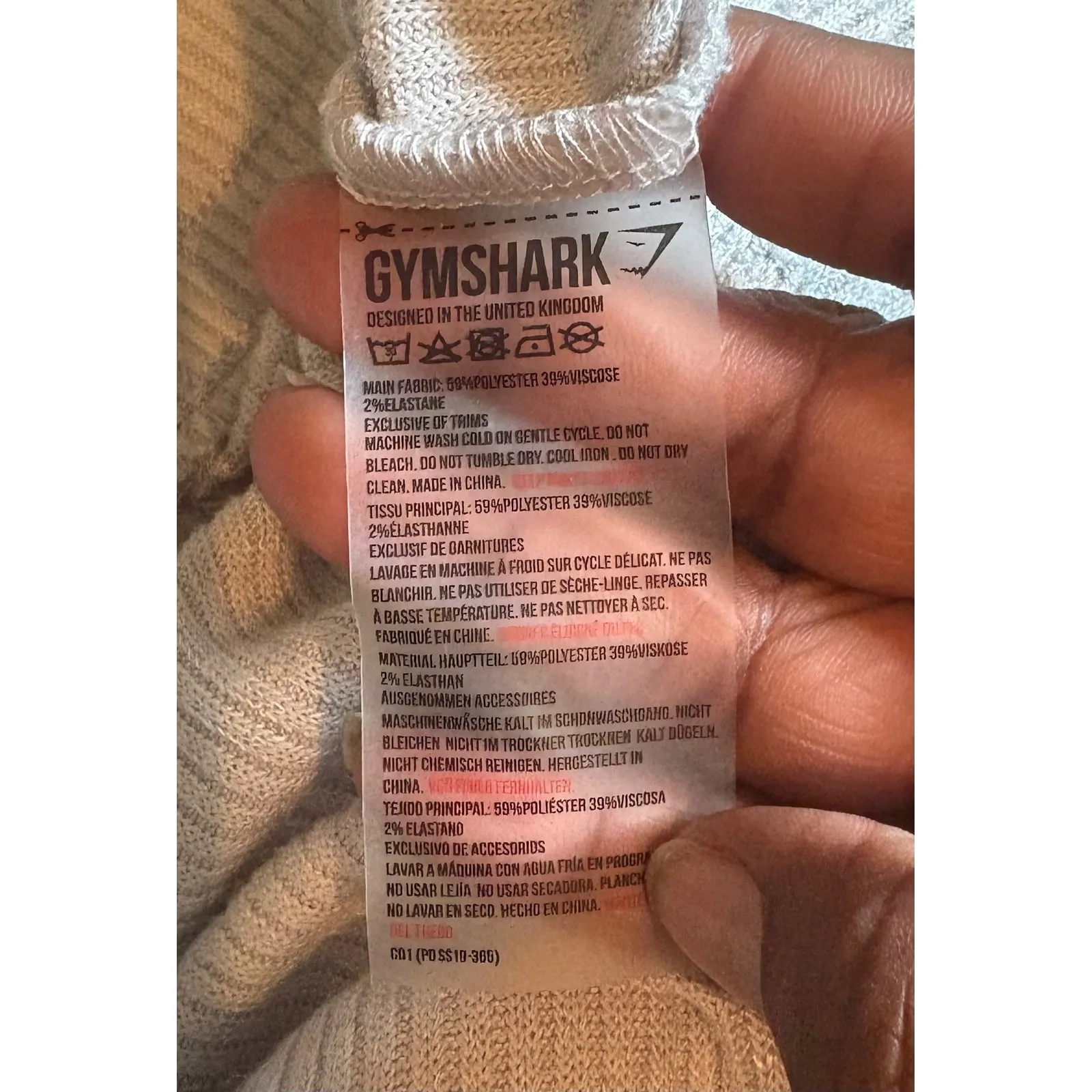 Gymshark Ribbed Cropped Long Sleeve Top Drawstring XL‎ - Image 8