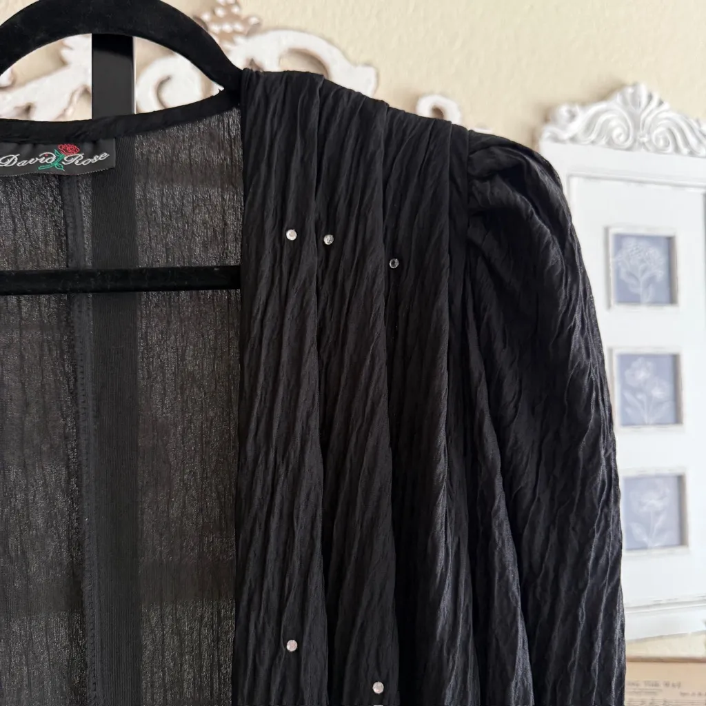 Black High Low Open Front Cardigan Women’s Size XL High Low Layering Piece - Image 3