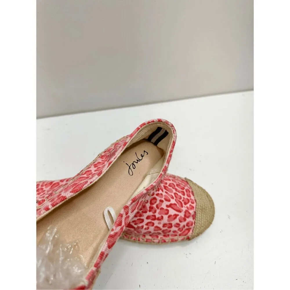 Joules Espadrilles Womens Size 9US Pink Leopard Print Slip On Shelbury Shoes NEW - Image 9