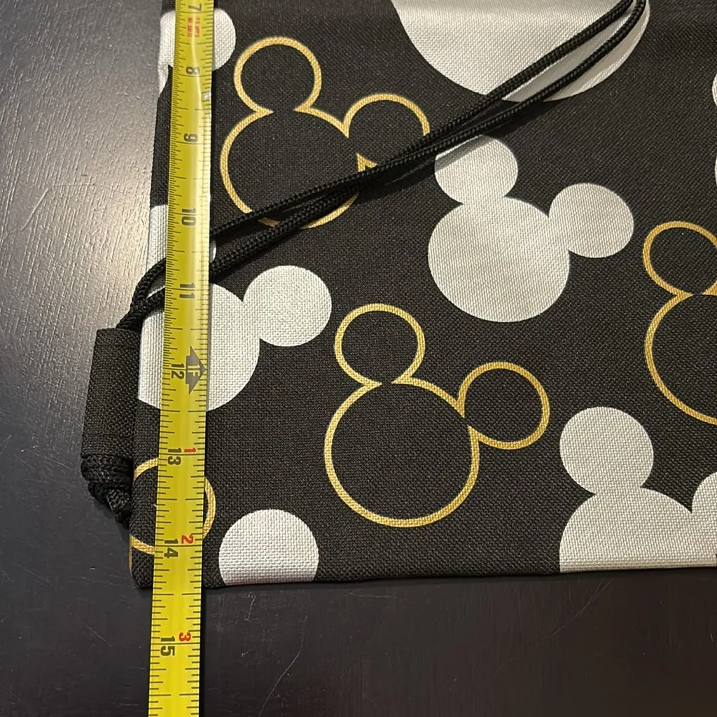 Disney Mickey Mouse Canvas Drawstring Backpack Bag NWOT - Image 3