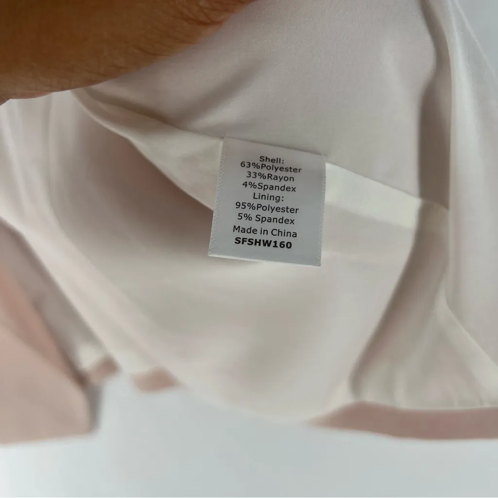 41 Hawthorn Womens Blush Petal Pink‎ Open Front Collarless Blazer Contemporary Pink Size M - Image 7