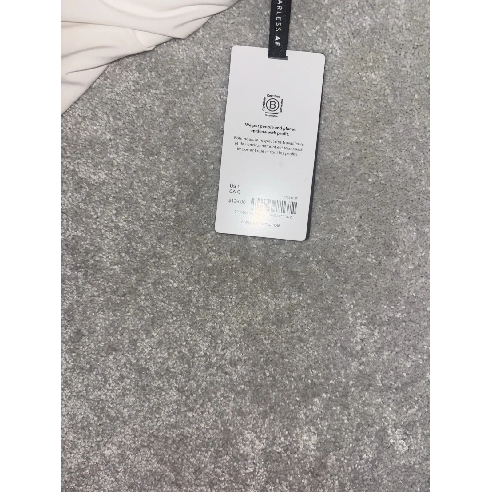 Athleta X Allyson‎ Felix Legend Track Pants Wide Leg Ivory Full Length Large NWT - Image 2