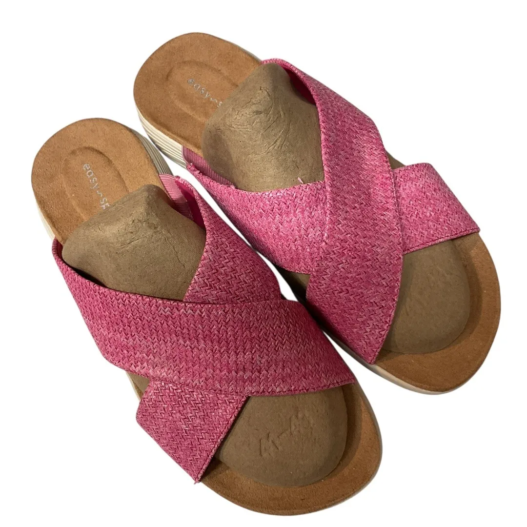 Easy Spirit Women's Taite Square Toe Casual Flat Sandals Dark Pink Size 9.5 NWB - Image 11