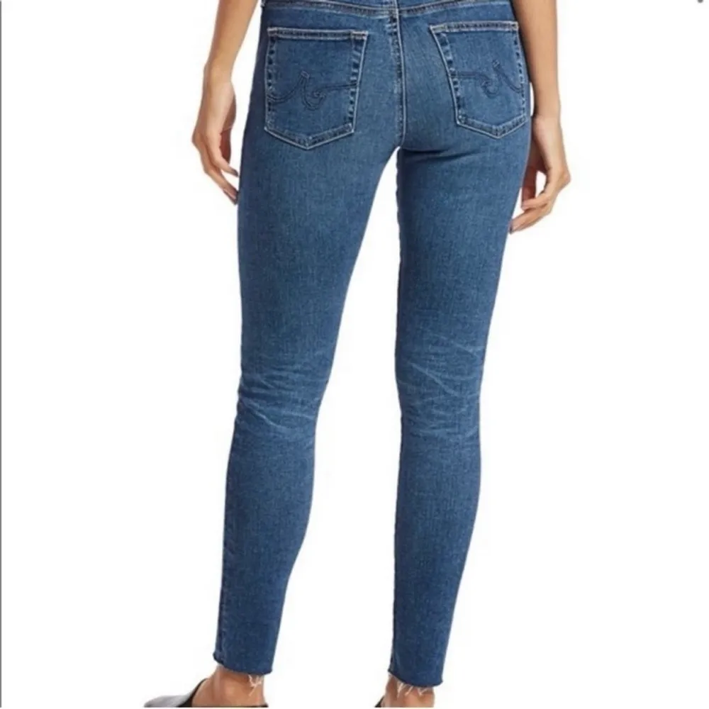 Ag The Farrah High Rise Skinny Ankle Raw Hem Side Split Jeans Size 26 - Image 2