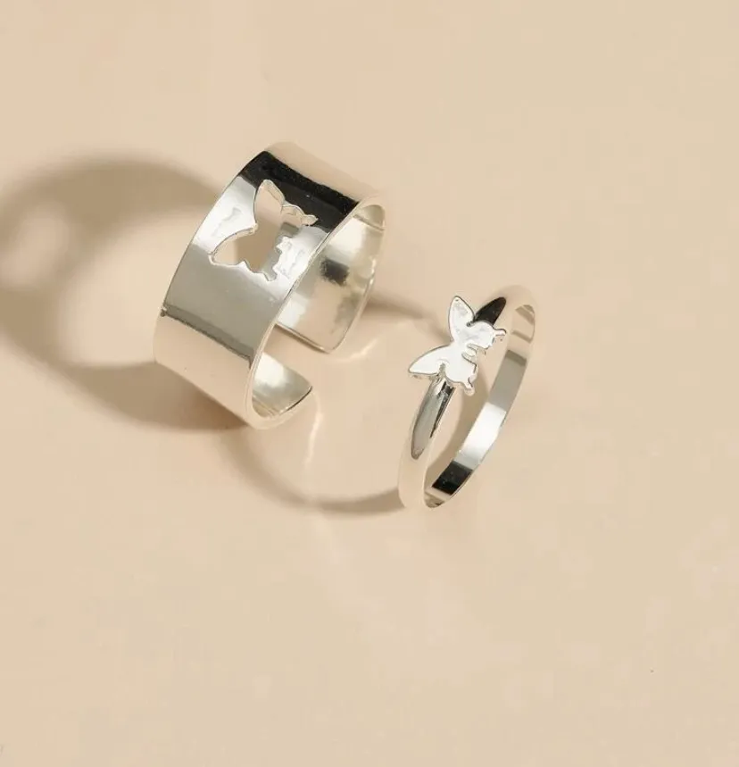 Silver Couple Ring Set! - Image 2