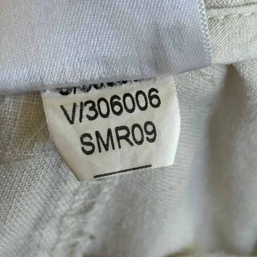 Old Navy Cropped Cargo Pants Womens 14 Beige Linen Blend Pockets Mid Rise Casual - Image 11