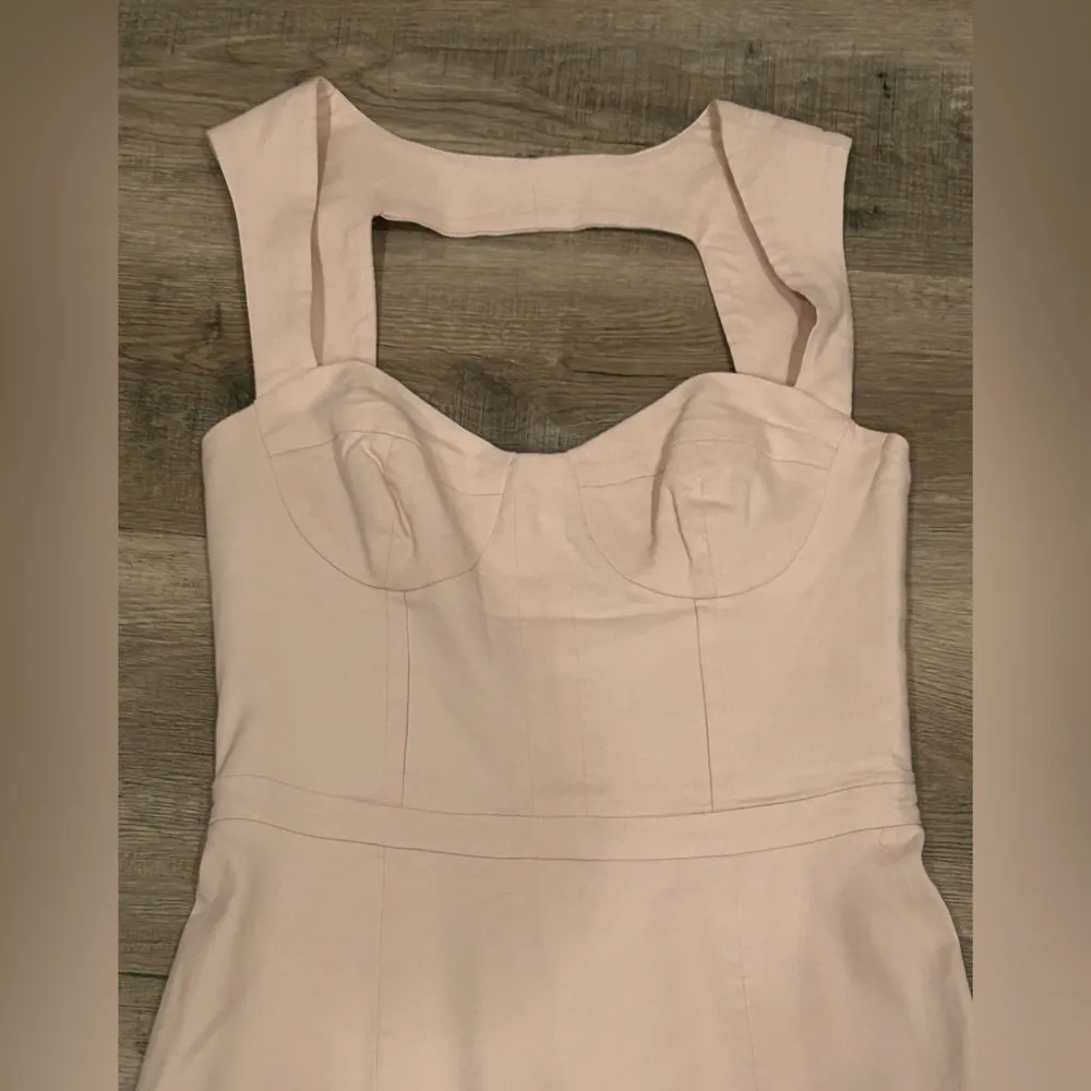 Ladies Blush Pink Dress Top lined Midi Sexy back w/zipper Brunch Date night - Image 5