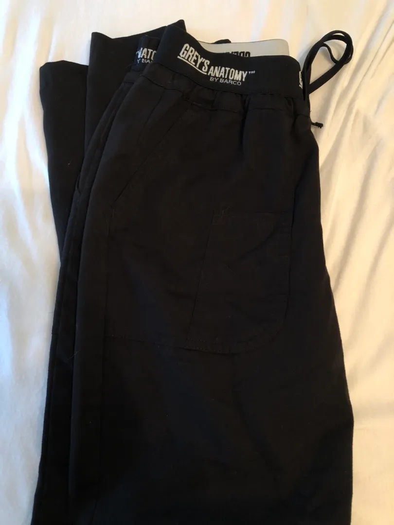 Grey's Anatomy Black Scrub Bottoms - Image 2