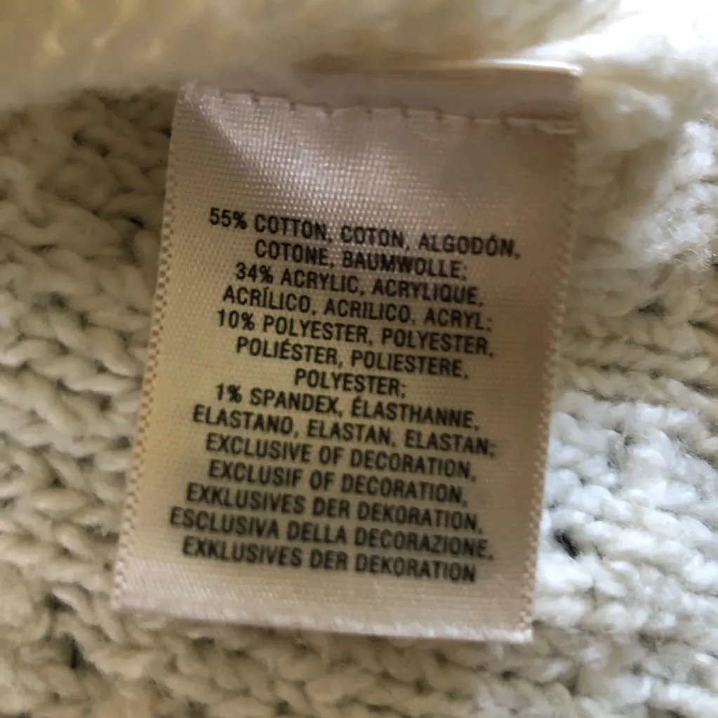 C Anthropologie Knitted & Knotted Cream Lace Bottom Hem Women’s Sweater XS - Image 14