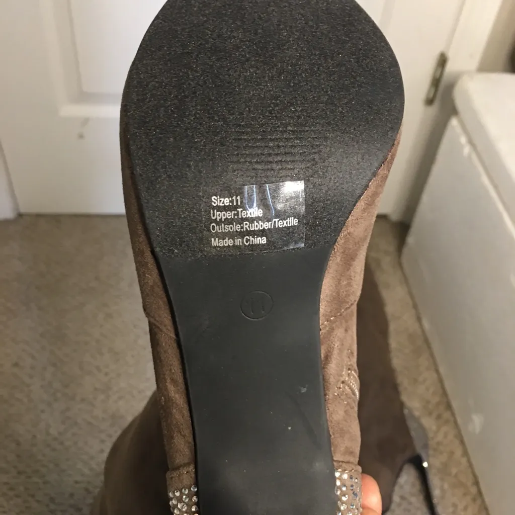 Olivia Miller Embellished Heel Boots size 11 - Image 7