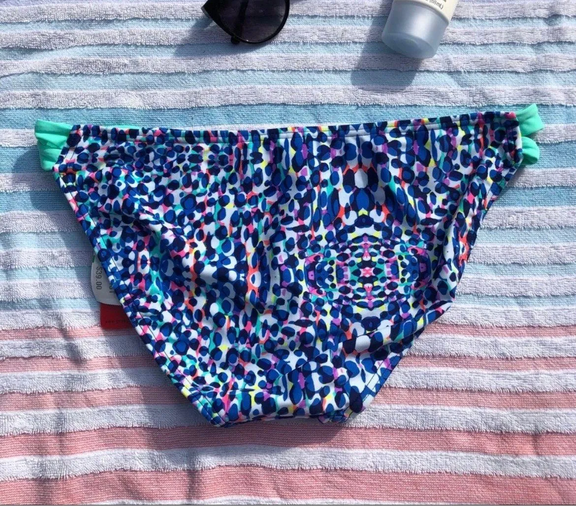 Gossip multicolored blue bikini bottoms NWT large - Image 4