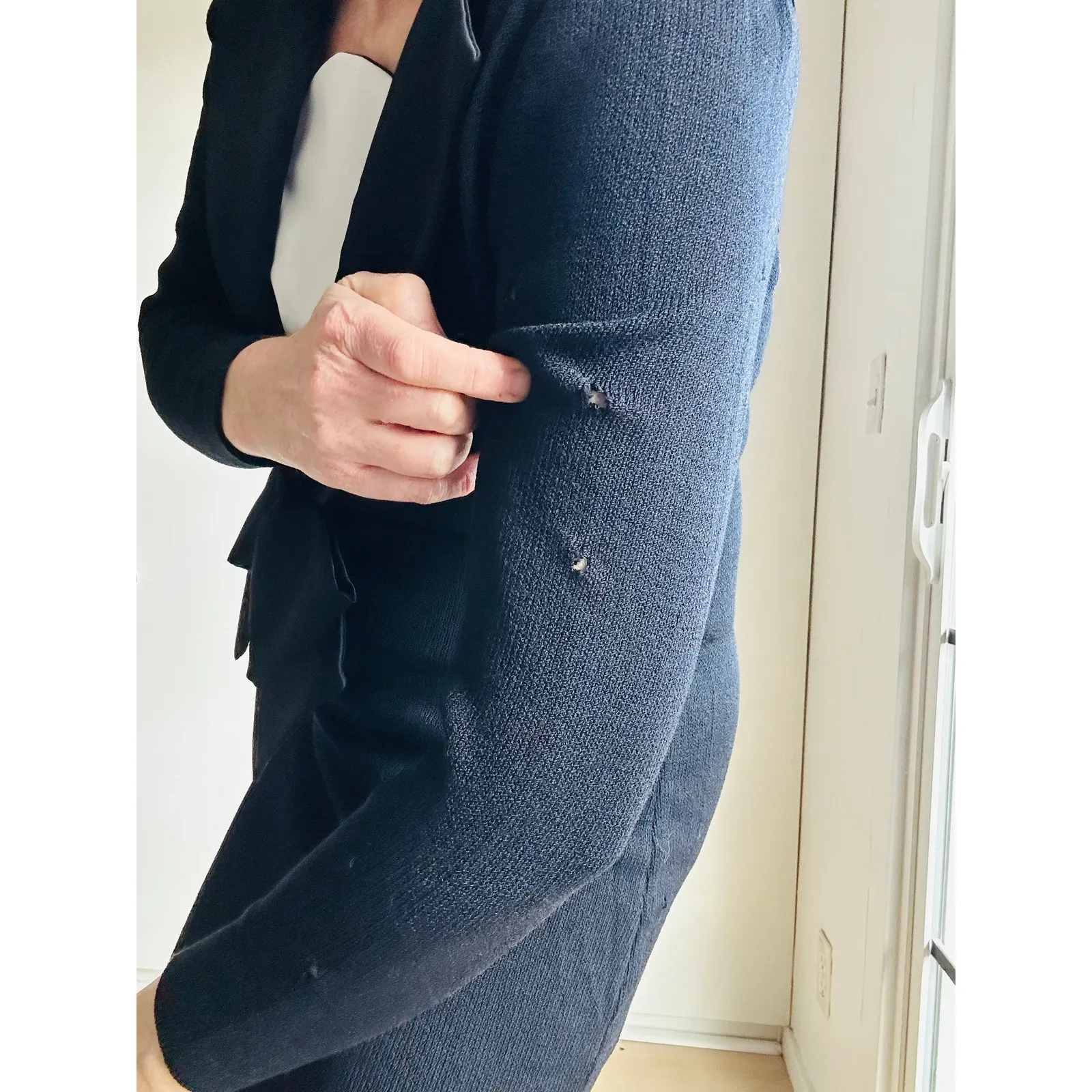 St John Evening Knit Evening Dress Size M 6Full Length Black Cocktail Holiday - Image 10