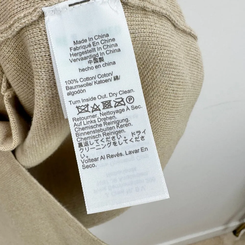 J.Crew Long Giselle Sweater Blazer Heather Khaki Cotton Knit Relaxed XS NWT - Image 9