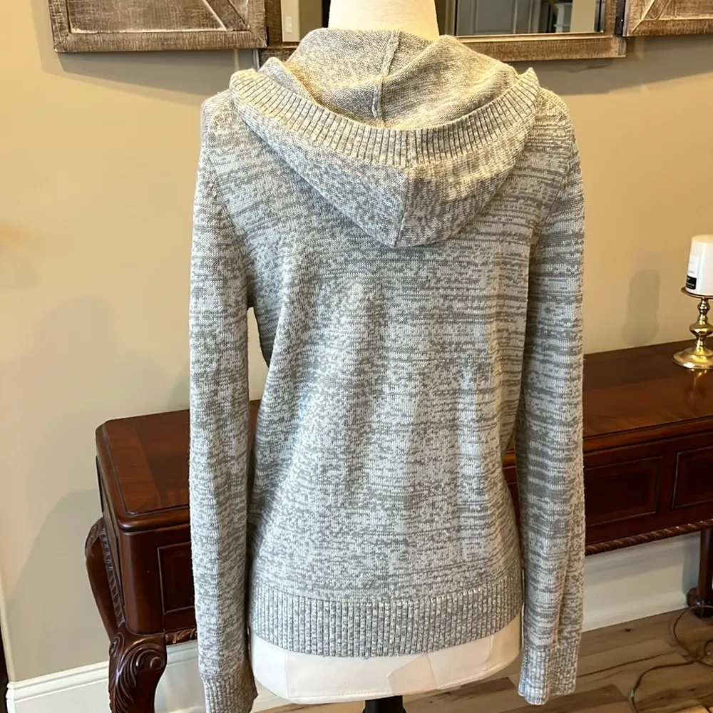 Comfy Oversized Boyfriend Hooded Henley Sweater - Image 8