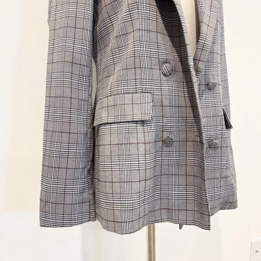 Majorelle Rhea Women's Glen Plaid Blazer Academia Office Menswear Size Small‎ - Image 5