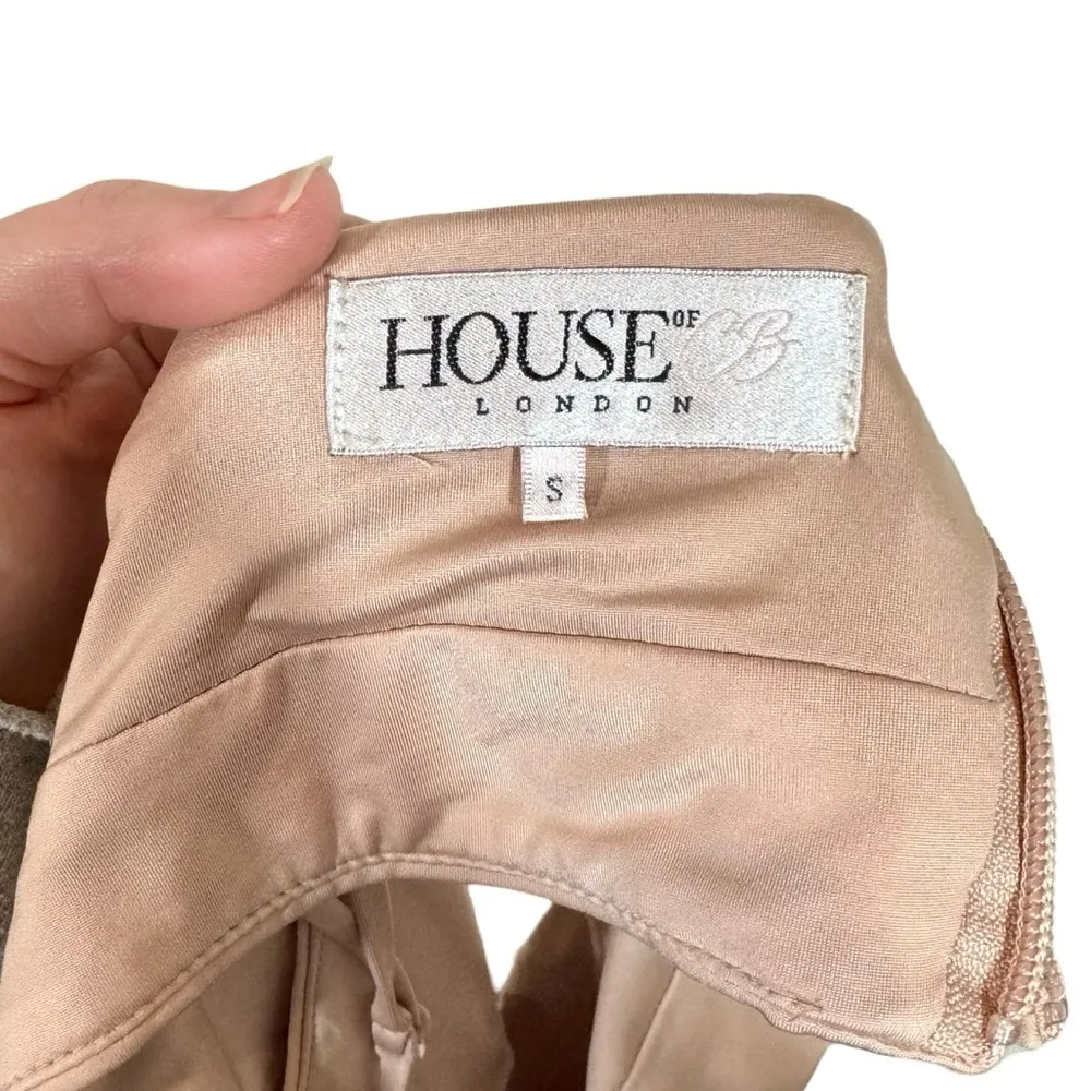 House of CB Sirena Criss Cross Crop Top in Blush Pink - Image 11