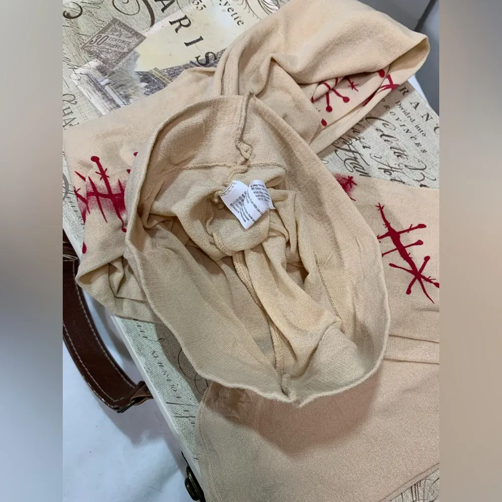 Costumes USA Beige Bloody Stitches Tights Red - Image 3