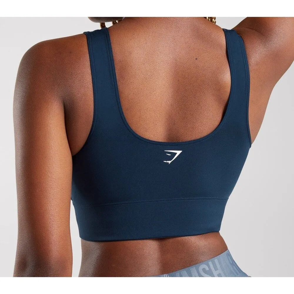Gymshark Longline Sports Bra Navy Size Small - Image 9