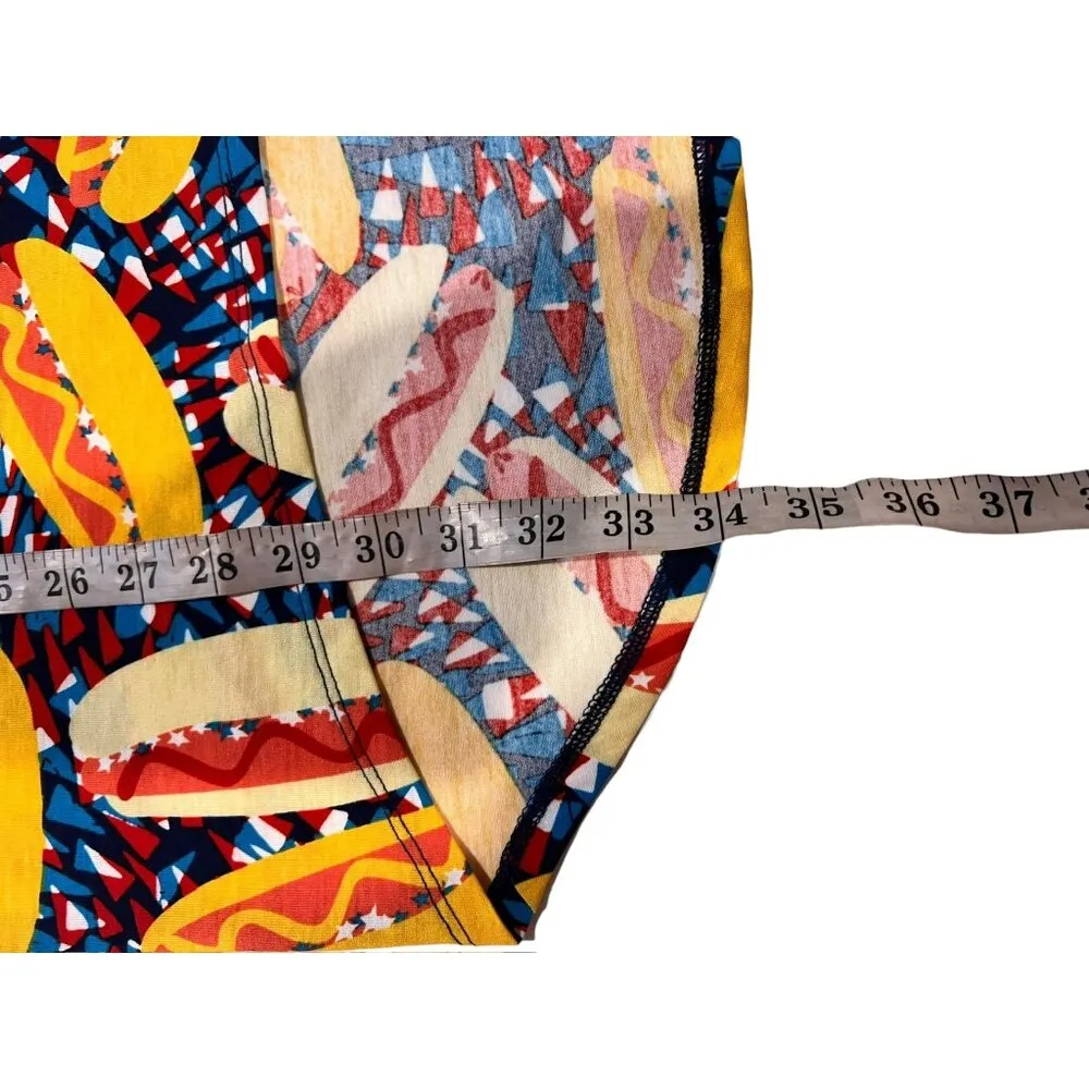 LuLaRoe Irma Women's Hot Doggy Dog Shirt Dress - Image 5