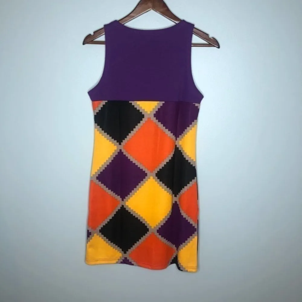 NWT Tracy Negoshian Jagged Diamonds Shift Dress sleeveless ponte knit XS - Image 8