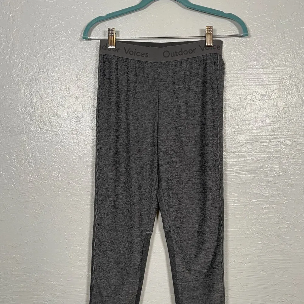 Women M Dark Gray Cloudknit Leggings Base Layer Stretch Athletic - Image 3