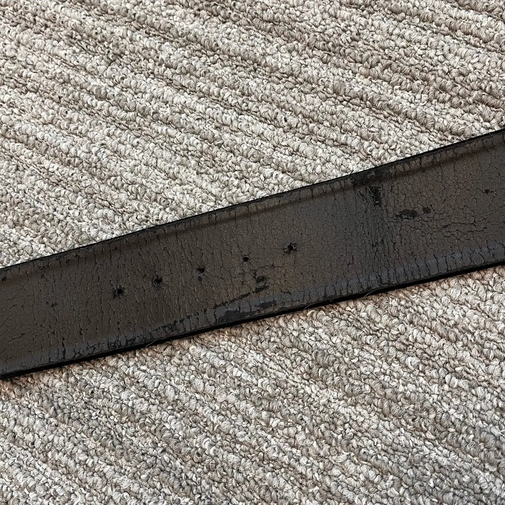 Vintage Suede Belt Black Colorful Triangles 80’s 90’s M Medium Blue - Image 3