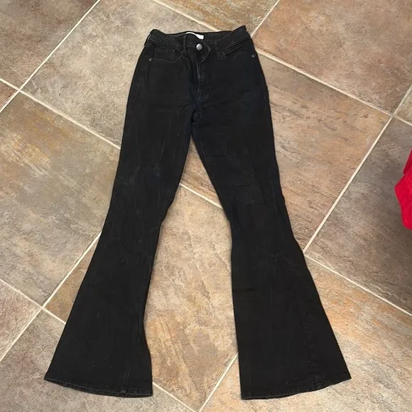 Elizabeth and James high rise flare jeans black 2Long / 26 - Image 1