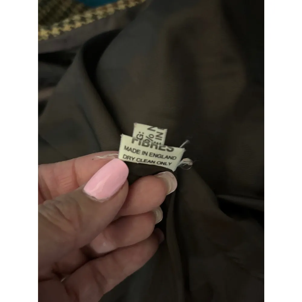 Vintage Unbranded Blazer Size 16 Brown Plaid - Image 9