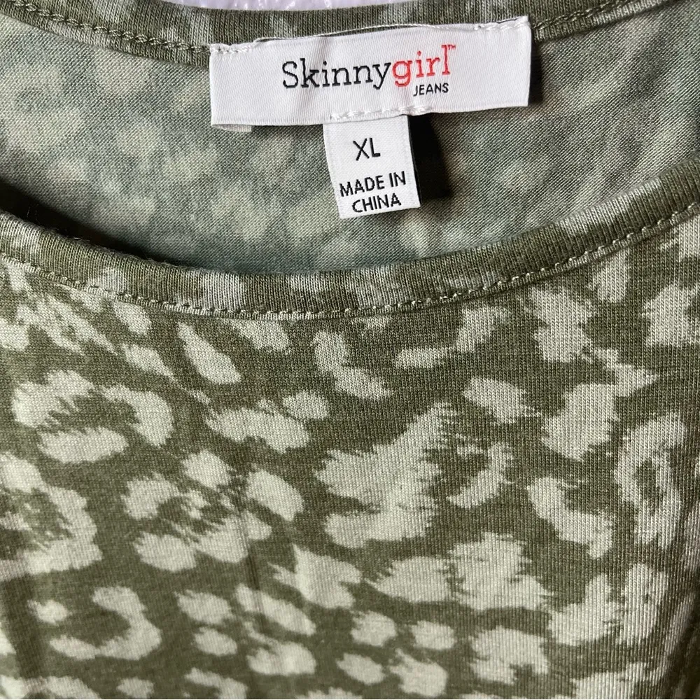 SkinnyGirl Jeans Brand Soft Stretchy Green Connie Ruched Midi Dress Size XL New! - Image 3