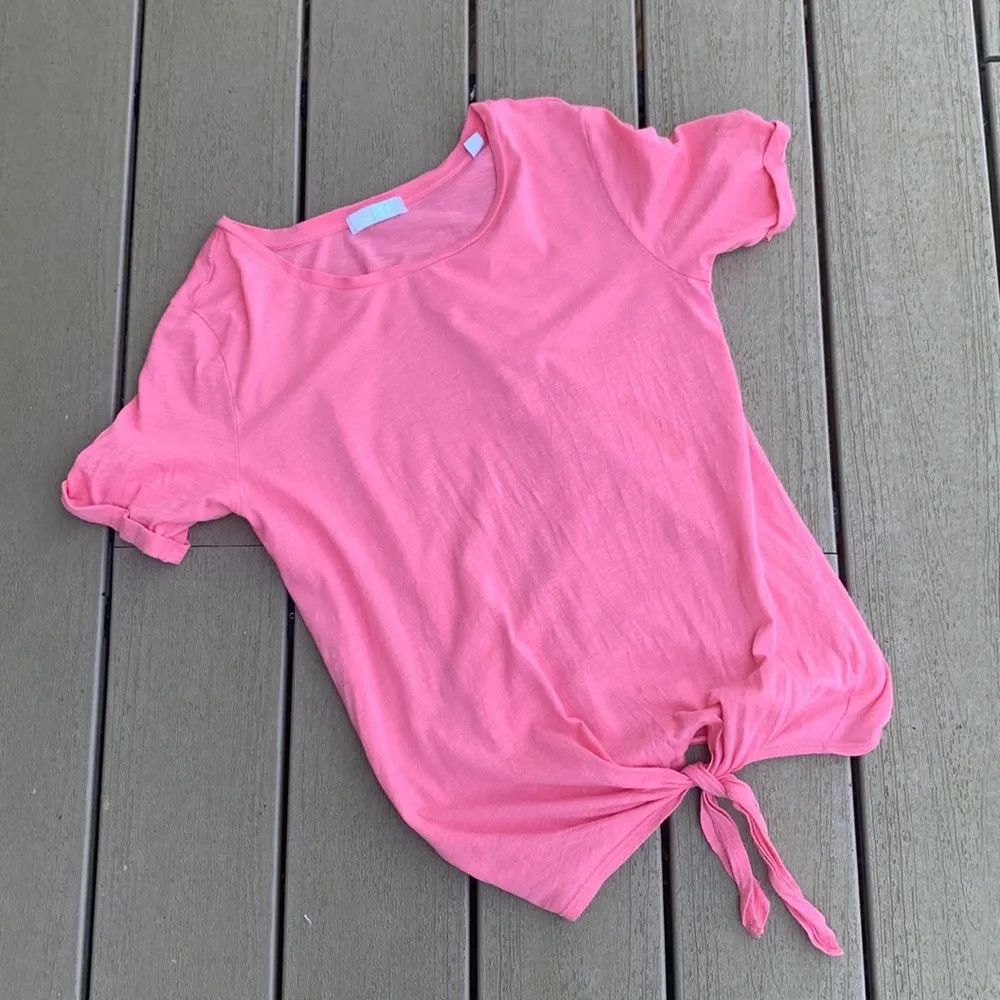 Green Envy Summer Top Pink Coral Womens Small Tie Knot - Image 2