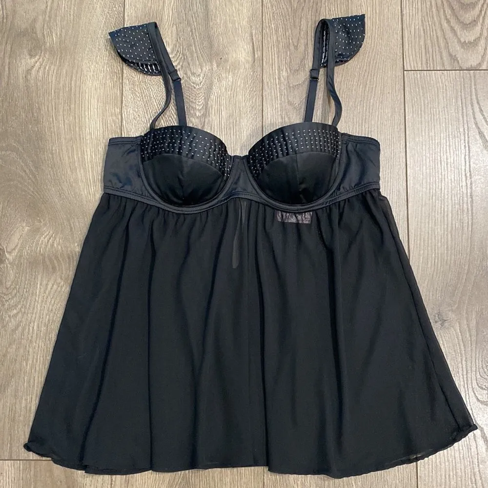 2008 Victoria’s Secret Sexy Little Things Black Babydoll Slip Size 36C - Image 5