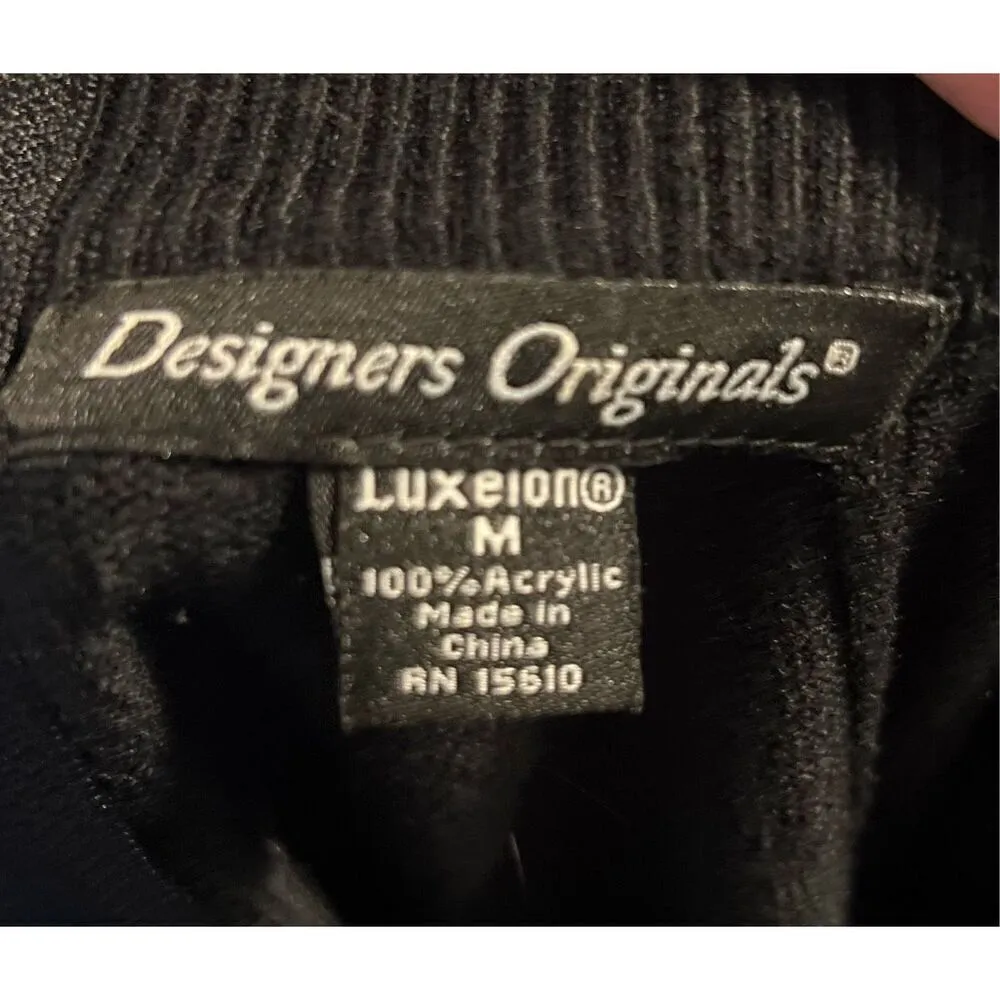 Women’s Black Lightweight Knit Sweater Mock Neck MEDIUM - Image 7