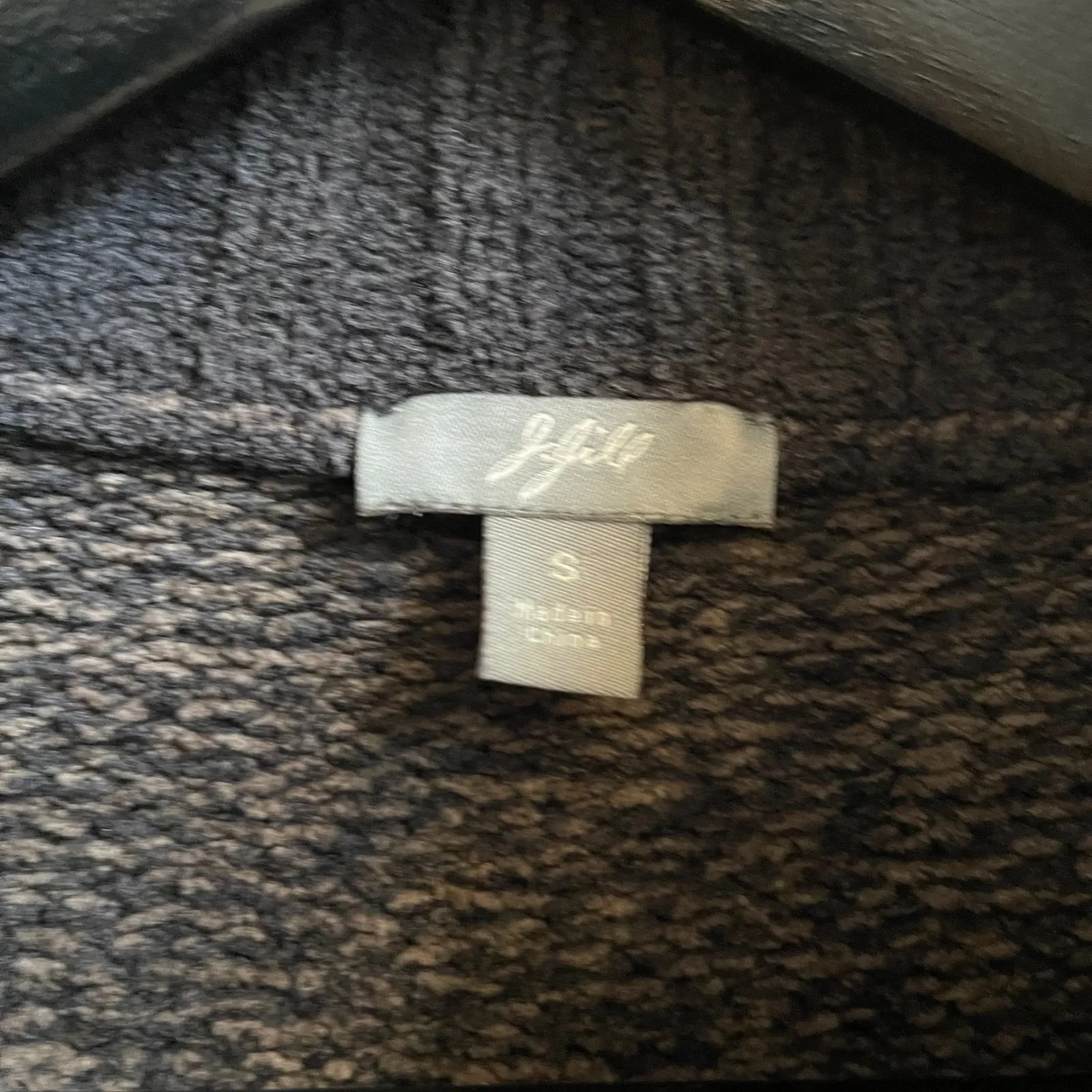 J Jill Women's Gray‎ Brown Speckled Knit Quarter Zip Mock Neck Sweater Small Gray - Image 4