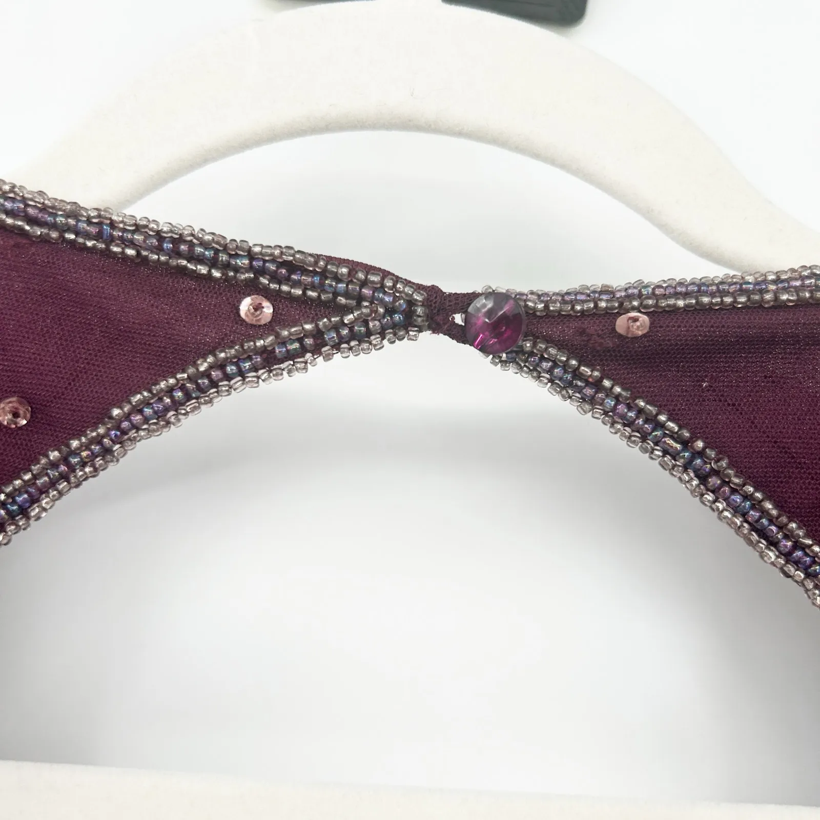 NEW Miss Selfridge Womens Party Evening Beaded Sequin Mini Dress Size‎ 4 Purple - Image 9