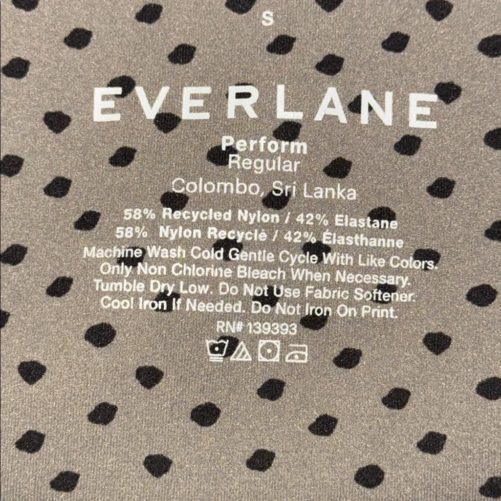 Everlane The Perform Leggings Dark Taupe Polka Dot High Rise Women’s Small S - Image 12